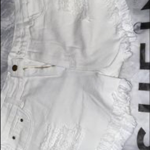 SHEIN Pants - White Shein Ripped Shorts